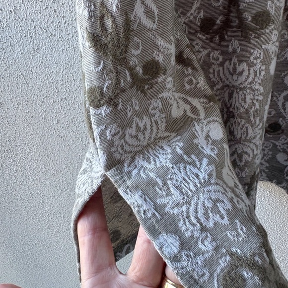 Rose+Olive 2X Floral Scoop Neck 3/4 Sleeve Top in Green Relaxed Lightweight Soft - Picture 6 of 12